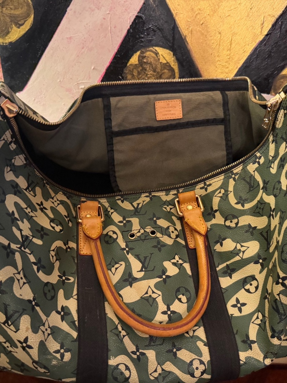 Louis Vuitton x Takashi Murakami Monogramouflage Keepall Bandoulière 55,